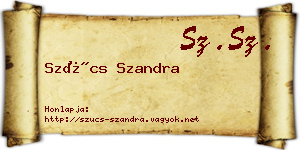 Szűcs Szandra névjegykártya